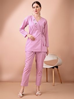 Tikhi Imli - Pink Beads and Hand Embroidered Co-Ord (Set of 2)