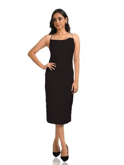 Attic Salt - Pearl Black Midi Dress