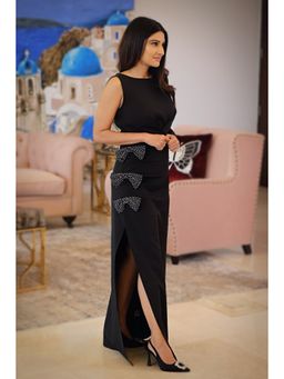 Attic Salt - Trendy Bow Black Dress