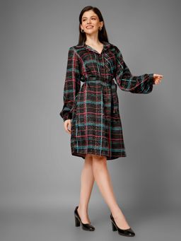 Attic Salt - All Over Printed Black Dress (Set of 2)