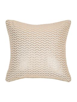 Nisrag Home - Beige Soft Decorative Cushion Cover (16x16 Inches)