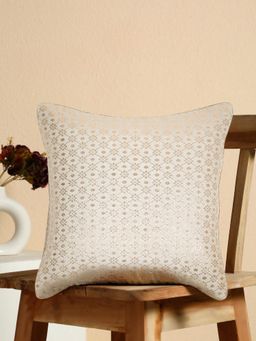 Nisrag Home - Beige Soft Decorative Cushion Cover (16x16 Inches)