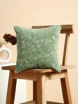 Nisrag Home - Green Soft Decorative Cushion Cover (12 x 12 Inches)
