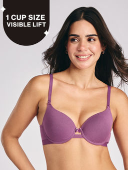 Nykd by Nykaa - Multiway Breathe Cotton Wired Push Up Bra with Detachable Straps NYB366 Berry C