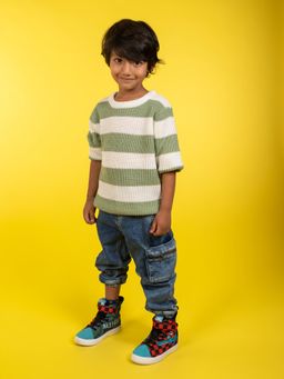 HOPUP - Kids Kicks 201 Alligator Hi-Top Sneakers