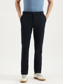 United Colors of Benetton - Men Navy Blue Solid Slim Fit Trouser