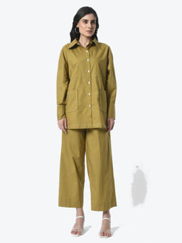 Sunanta Madaan - Khaki Co-Ord (Set of 2)