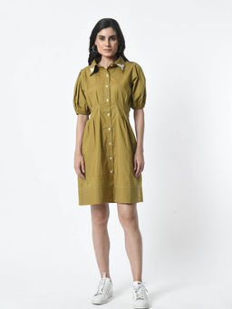 Sunanta Madaan - Brown Dress with Hand Embroidery