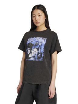 adidas Originals - Women Black Graphic Printed Fox Disney T-shirt