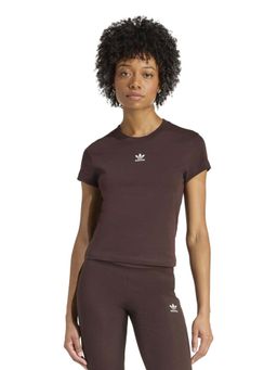 adidas Originals - Women Brown Solid Essentials Slim T-shirt