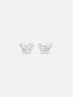Mia by Tanishq - Mini Flutter Silver Stud Earrings