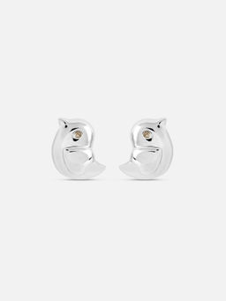 Mia by Tanishq - Chirpy Chic Silver Stud Earrings