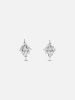 Mia by Tanishq - Luminous Radiant Silver Stud Earrings