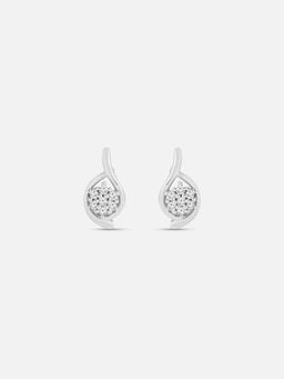 Mia by Tanishq - Delicate Bloom Silver Stud Earrings
