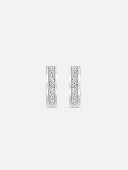 Mia by Tanishq - Sleek Classic Silver Stud Earrings