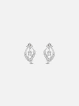Mia by Tanishq - Sparkling Dazzling Silver Stud Earrings