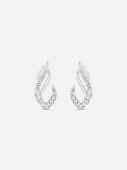 Mia by Tanishq - Chic Twirls Silver Earrings