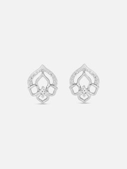 Mia by Tanishq - Romantic Baroque Silver Stud Earrings