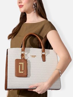 Lavie Luxe - Women's Ellon 15 Inch Laptop Tote Handbag (Off White) (L)