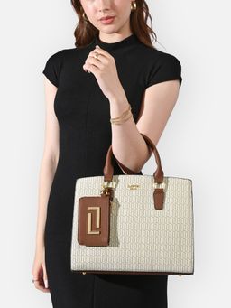 Lavie Luxe - Women's Ellon 10 Inch Laptop Handbag (Off White) (M)