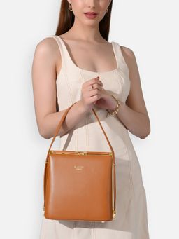 Lavie Luxe - Women's Glare Frame Frame Handbag (Tan)