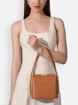 Lavie Luxe - Women's Glare Frame Frame Handbag (Tan)