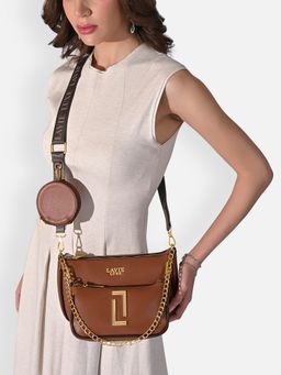Lavie Luxe - Women's Chunk Sling Bag (Tan) (S)