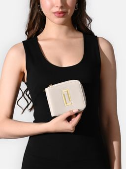 Lavie Luxe - Women's Zippy Wallet (Beige) (S)