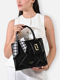 Lavie Luxe - Women's Quare Satchel Handbag (Black)