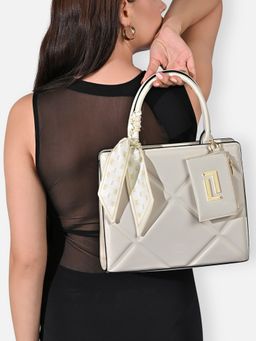 Lavie Luxe - Women's Quare Satchel Handbag (Off White)
