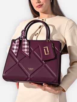 Lavie Luxe - Women's Quare Satchel Handbag (Wine)