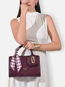 Lavie Luxe - Women's Quare Satchel Handbag (Wine)