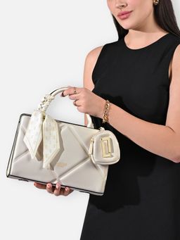 Lavie Luxe - Women's Quare Satchel Handbag (Off White)
