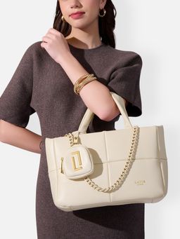 Lavie Luxe - Women's Puff Tote Handbag (Off White)