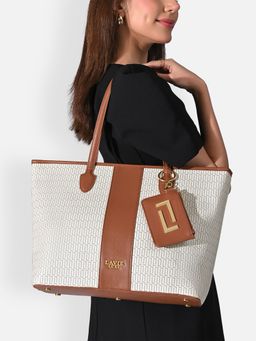 Lavie Luxe - Women's Sherry 14 Inch Laptop Tote Handbag (Off White) (XL)