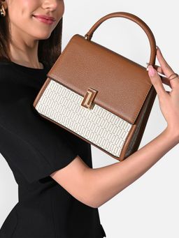 Lavie Luxe - Women's Ipsy Satchel Handbag (Off White) (M)