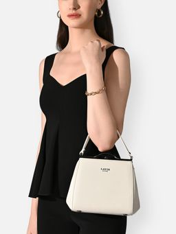 Lavie Luxe - Women's Fluff Frame Frame Handbag (Off White) (S)
