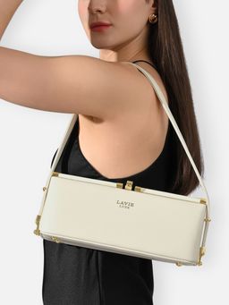 Lavie Luxe - Women's Parallel Frame Handbag (Off White) (S)