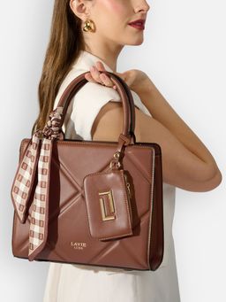 Lavie Luxe - Women's Quare Satchel Handbag (Tan)