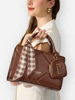Lavie Luxe - Women's Quare Satchel Handbag (Tan)