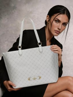 Lavie Paris - Women's Adele Laptop Tote Bag- Off White (LARGE)