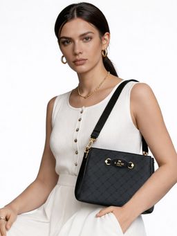 Lavie Paris - Women's Lior 3 Compartment Sling Bag -Charcoal (LARGE)