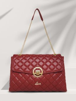 Lavie - Women's Quilt Eden Flap Satchel Handbag (Wine) (L)