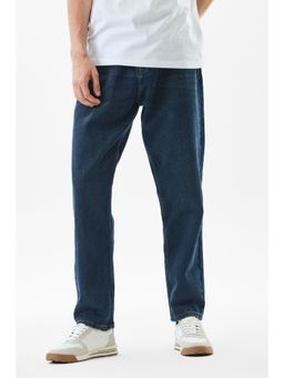 Snitch - Baggy Fit Mid Rise Indigo Blue Jeans
