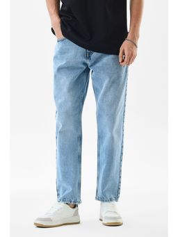 Snitch - Relaxed Fit Mid Rise Sky Blue Jeans