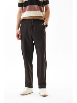 Snitch - Slim Fit Mid Rise Brown Trouser