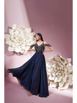 Qunic - Moonlit Blossom Evening Gown