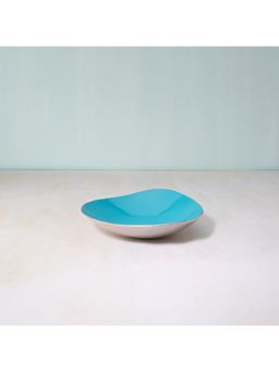 Ellementry - Teal Metal-Enamel Fusion Platter- Medium