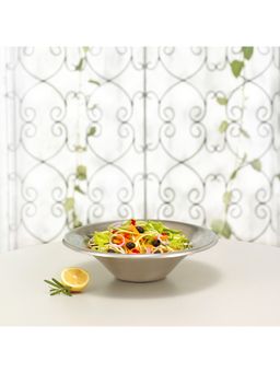 Ellementry - Matt Silver Metal Serving Bowl