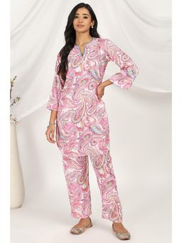 TAHILIYA - Pink Blue Digital Printed Modal Co-Ord (Set of 2)